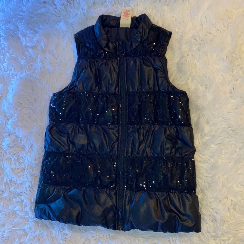 Black, glitter, vest, size small